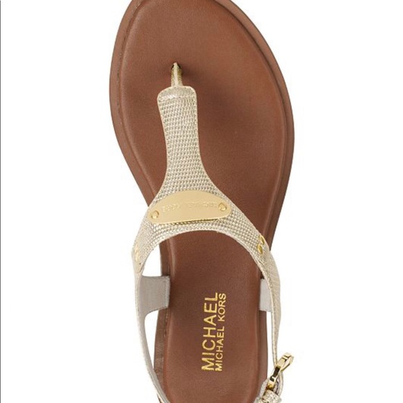 Michael Kors gold sandals - Picture 1 of 3